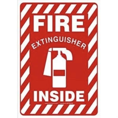 Accuform SAFETY SIGN FIRE EXTINGUISHER INSIDE MFXG446XL
